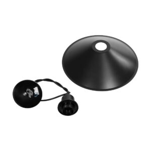 GLOBOSTAR® FERRO 203-0084 Μοντέρνο Κρεμαστό Φωτιστικό Οροφής με Ντουί 1 x E27 AC 220-240V IP20 – Μαύρο – Μ30 x Π30 x Υ15cm