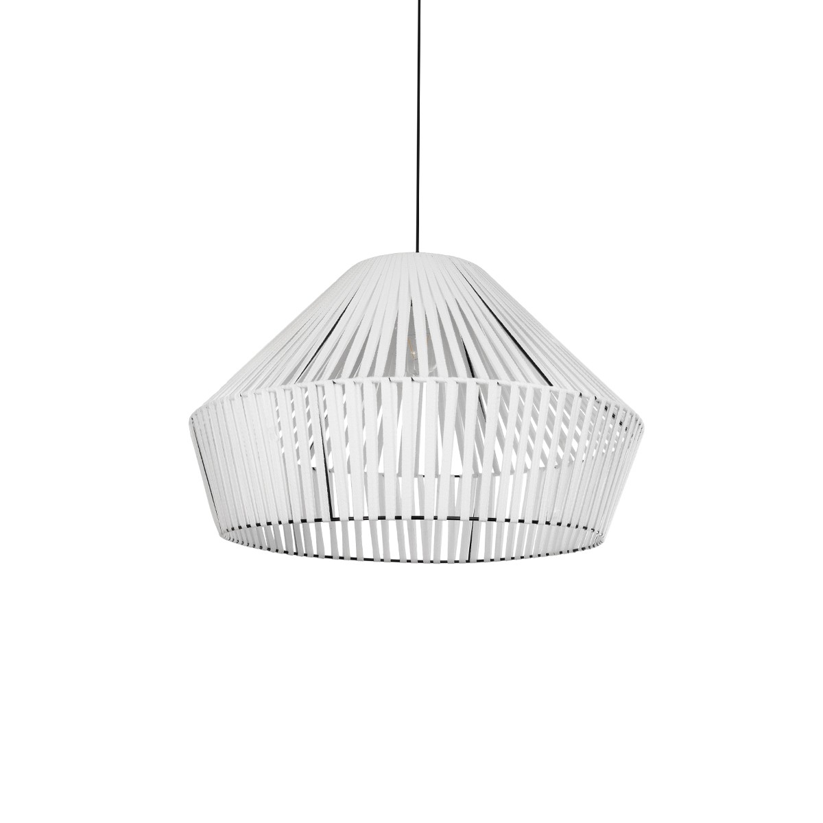 GLOBOSTAR® NUI 205-0064 Boho Κρεμαστό Φωτιστικό Οροφής με Ντουί 1 x E27 AC 220-240V IP20 – Λευκό – M60 x Π60 x Υ41cm