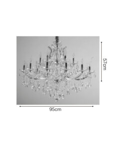 Inlight Κρεμαστό φωτιστικό από χρυσό μέταλλο γυαλί και κρύσταλλα 18XE14 D:95cm (5244-12+6-Χρυσό)