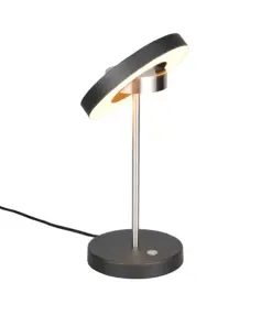 Trio Lighting – 534410107 GUANO Επιτραπέζιο Φωτιστικό LED 12W 1300lm Dimmable CCT Μαύρο & Νίκελ Ματ