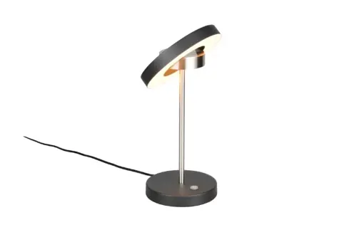 Trio Lighting – 534410107 GUANO Επιτραπέζιο Φωτιστικό LED 12W 1300lm Dimmable CCT Μαύρο & Νίκελ Ματ