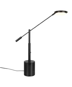 Trio Lighting Επιτραπέζιο Φωτιστικό LED FIORE 10W Dimmable 1200lm CCT Μαύρο Ματ & Μαύρο Μάρμαρο - 554610132