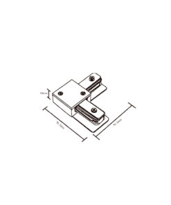 InLight Σύνδεσμος L  Μαύρος Μονοφασικής Ράγας (TC1-029-BL)