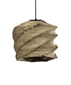 GLOBOSTAR® HUSLE 205-0045 Boho Κρεμαστό Φωτιστικό Οροφής με Ντουί 1 x E27 AC 220-240V IP20 – Μπεζ – M31 x Π31 x Υ28cm