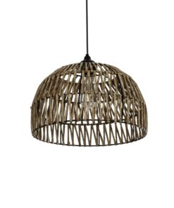 GLOBOSTAR® ARANCIA 205-0047 Boho Κρεμαστό Φωτιστικό Οροφής με Ντουί 1 x E27 AC 220-240V IP20 – Μπεζ – M35 x Π35 x Υ26cm