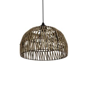 GLOBOSTAR® ARANCIA 205-0047 Boho Κρεμαστό Φωτιστικό Οροφής με Ντουί 1 x E27 AC 220-240V IP20 – Μπεζ – M35 x Π35 x Υ26cm