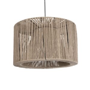 GLOBOSTAR® ZYLINDER 205-0022 Boho Κρεμαστό Φωτιστικό Οροφής με Ντουί 1 x E27 AC 220-240V IP20 – Μπεζ – M50 x Π50 x Υ32cm