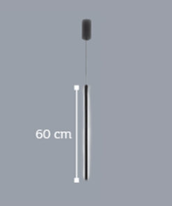 InLight Κρεμαστό φωτιστικό LED 7W 3000K από μαύρο μέταλλο και ακρυλικό D:60cm (6023-Black)