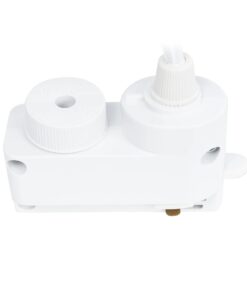 GloboStar 60858 Αντάπτορας Κρέμασης Φωτιστικού – Μονοφασικός 2 Καλωδίων με 1 Μέτρο Υφασμάτινο Καλώδιο και Ντουί E27 AC 220-240V IP20 Μ7 x Π3 x Υ4cm – Λευκό