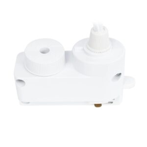 GloboStar 60858 Αντάπτορας Κρέμασης Φωτιστικού – Μονοφασικός 2 Καλωδίων με 1 Μέτρο Υφασμάτινο Καλώδιο και Ντουί E27 AC 220-240V IP20 Μ7 x Π3 x Υ4cm – Λευκό