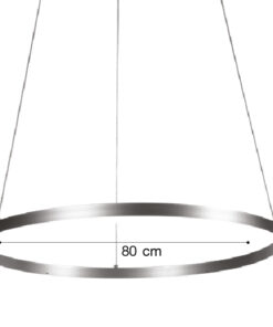 Inlight Κρεμαστό φωτιστικό LED 36W 3CCT (by switch on base) D:80cm (6095-AB-Silver)