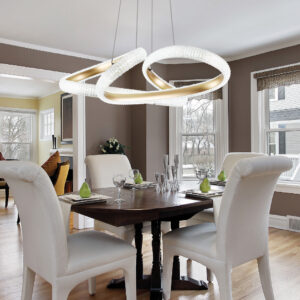 Inlight Κρεμαστό φωτιστικό LED 40W 3CCT (by switch on base) σε χρώμιο D:60cm (6101-Chrome)