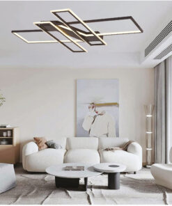 Inlight Πλαφονιέρα οροφής LED 100W 3CCT σε μαύρη απόχρωση D:120x80cm (6108)