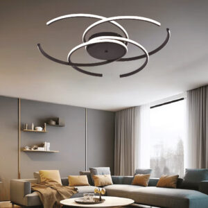 Inlight Πλαφονιέρα οροφής LED 46W 3CCT σε μαύρη απόχρωση D:60cm (6111-B)