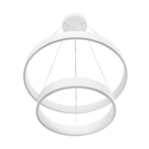 kelvo® VENOM 61186 Μοντέρνο Κρεμαστό Φωτιστικό Οροφής LED 75W 8818lm 120° AC 220-240V IP20 Ρυθμιζόμενο Λευκό CCT με Χειριστήριο από 2700K έως 6000K Dimmable – Lumileds SMD Chip – Λευκό Ματ – Μ60 x Π60 x Υ40cm – 3 Χρόνια Εγγύηση