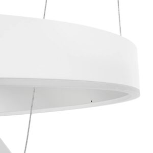 kelvo® VENOM 61186 Μοντέρνο Κρεμαστό Φωτιστικό Οροφής LED 75W 8818lm 120° AC 220-240V IP20 Ρυθμιζόμενο Λευκό CCT με Χειριστήριο από 2700K έως 6000K Dimmable – Lumileds SMD Chip – Λευκό Ματ – Μ60 x Π60 x Υ40cm – 3 Χρόνια Εγγύηση