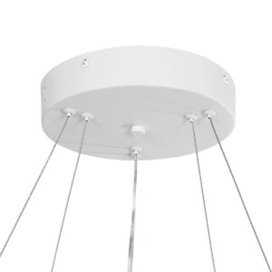 kelvo® VENOM 61186 Μοντέρνο Κρεμαστό Φωτιστικό Οροφής LED 75W 8818lm 120° AC 220-240V IP20 Ρυθμιζόμενο Λευκό CCT με Χειριστήριο από 2700K έως 6000K Dimmable – Lumileds SMD Chip – Λευκό Ματ – Μ60 x Π60 x Υ40cm – 3 Χρόνια Εγγύηση