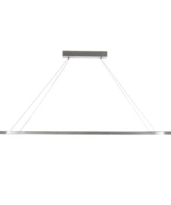 GLOBOSTAR® BOLIVAR 61273 Μοντέρνο Κρεμαστό Φωτιστικό Οροφής LED 54W 6210lm 360° AC 220-240V IP20 Ρυθμιζόμενο Λευκό CCT με Χειριστήριο από 2700K έως 6000K Dimmable – Lumileds SMD Chip – Νίκελ Βούρτσας – Μ120 x Π30 x Υ2cm – 3 Χρόνια Εγγύηση