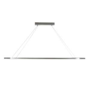 GLOBOSTAR® BOLIVAR 61273 Μοντέρνο Κρεμαστό Φωτιστικό Οροφής LED 54W 6210lm 360° AC 220-240V IP20 Ρυθμιζόμενο Λευκό CCT με Χειριστήριο από 2700K έως 6000K Dimmable – Lumileds SMD Chip – Νίκελ Βούρτσας – Μ120 x Π30 x Υ2cm – 3 Χρόνια Εγγύηση