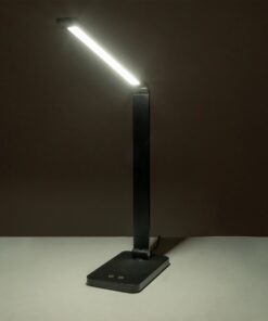 GLOBOSTAR® TEBLA 60481 Μοντέρνο Επιτραπέζιο Φωτιστικό Γραφείου LED 5W 500lm 120° AC 220-240V IP20 Ρυθμιζόμενο Λευκό CCT με Αφή 2700K/4500K/6000K Dimmable – Bridgelux SMD Chip – Μαύρο – Μ11 x Π31 x Υ52cm – 2 Χρόνια Εγγύηση