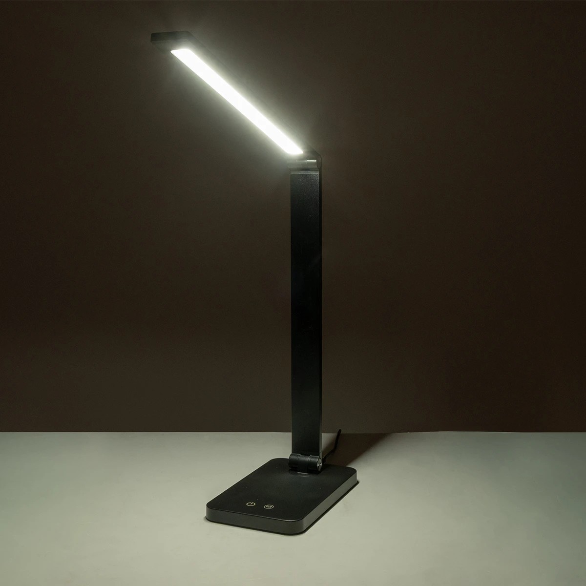 GLOBOSTAR® TEBLA 60481 Μοντέρνο Επιτραπέζιο Φωτιστικό Γραφείου LED 5W 500lm 120° AC 220-240V IP20 Ρυθμιζόμενο Λευκό CCT με Αφή 2700K/4500K/6000K Dimmable – Bridgelux SMD Chip – Μαύρο – Μ11 x Π31 x Υ52cm – 2 Χρόνια Εγγύηση