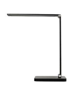 GLOBOSTAR® TEBLA 60481 Μοντέρνο Επιτραπέζιο Φωτιστικό Γραφείου LED 5W 500lm 120° AC 220-240V IP20 Ρυθμιζόμενο Λευκό CCT με Αφή 2700K/4500K/6000K Dimmable – Bridgelux SMD Chip – Μαύρο – Μ11 x Π31 x Υ52cm – 2 Χρόνια Εγγύηση