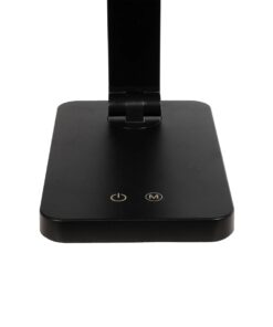 GLOBOSTAR® TEBLA 60481 Μοντέρνο Επιτραπέζιο Φωτιστικό Γραφείου LED 5W 500lm 120° AC 220-240V IP20 Ρυθμιζόμενο Λευκό CCT με Αφή 2700K/4500K/6000K Dimmable – Bridgelux SMD Chip – Μαύρο – Μ11 x Π31 x Υ52cm – 2 Χρόνια Εγγύηση