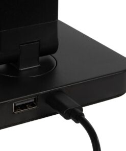 GLOBOSTAR® TEBLA 60481 Μοντέρνο Επιτραπέζιο Φωτιστικό Γραφείου LED 5W 500lm 120° AC 220-240V IP20 Ρυθμιζόμενο Λευκό CCT με Αφή 2700K/4500K/6000K Dimmable – Bridgelux SMD Chip – Μαύρο – Μ11 x Π31 x Υ52cm – 2 Χρόνια Εγγύηση