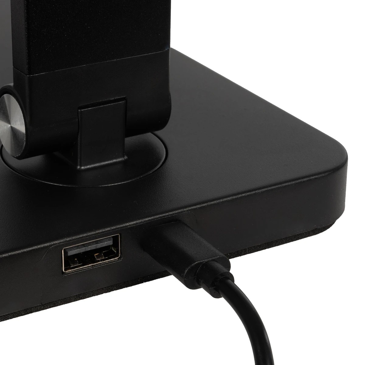 GLOBOSTAR® TEBLA 60481 Μοντέρνο Επιτραπέζιο Φωτιστικό Γραφείου LED 5W 500lm 120° AC 220-240V IP20 Ρυθμιζόμενο Λευκό CCT με Αφή 2700K/4500K/6000K Dimmable – Bridgelux SMD Chip – Μαύρο – Μ11 x Π31 x Υ52cm – 2 Χρόνια Εγγύηση