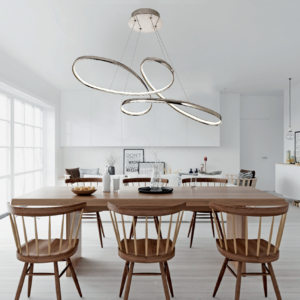 InLight Κρεμαστό φωτιστικό LED 56W 3CCT (by switch) από αλουμίνιο σε χρυσή ματ απόχρωση D:100cm (6151-GL)