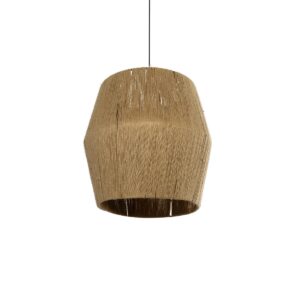 GLOBOSTAR® CONE 205-0058 Boho Κρεμαστό Φωτιστικό Οροφής με Ντουί 1 x E27 AC 220-240V IP20 – Μπεζ – M55 x Π55 x Υ50cm