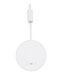 GLOBOSTAR® GOOSE 61693 Μοντέρνο Φωτιστικό Τοίχου – Απλίκα Ξενοδοχείου Reading Light με Φορτιστή USB 3A LED 6W 600lm 36° & 360° AC 220-240V IP20 Θερμό Λευκό 2700K – CREE XPE & Lumileds SMD Chip – Λευκό Ματ – Μ15.5 x Π15 x Υ30.5cm – 3 Χρόνια Εγγύηση