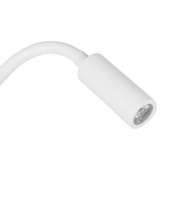GLOBOSTAR® GOOSE 61693 Μοντέρνο Φωτιστικό Τοίχου – Απλίκα Ξενοδοχείου Reading Light με Φορτιστή USB 3A LED 6W 600lm 36° & 360° AC 220-240V IP20 Θερμό Λευκό 2700K – CREE XPE & Lumileds SMD Chip – Λευκό Ματ – Μ15.5 x Π15 x Υ30.5cm – 3 Χρόνια Εγγύηση
