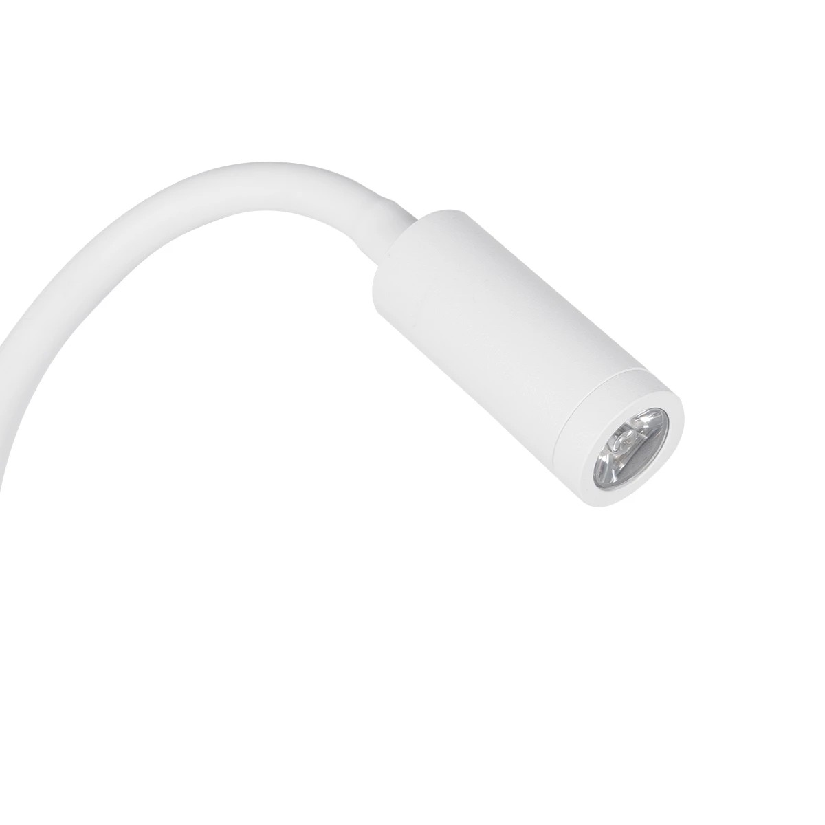 GLOBOSTAR® GOOSE 61693 Μοντέρνο Φωτιστικό Τοίχου – Απλίκα Ξενοδοχείου Reading Light με Φορτιστή USB 3A LED 6W 600lm 36° & 360° AC 220-240V IP20 Θερμό Λευκό 2700K – CREE XPE & Lumileds SMD Chip – Λευκό Ματ – Μ15.5 x Π15 x Υ30.5cm – 3 Χρόνια Εγγύηση