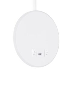 GLOBOSTAR® GOOSE 61693 Μοντέρνο Φωτιστικό Τοίχου – Απλίκα Ξενοδοχείου Reading Light με Φορτιστή USB 3A LED 6W 600lm 36° & 360° AC 220-240V IP20 Θερμό Λευκό 2700K – CREE XPE & Lumileds SMD Chip – Λευκό Ματ – Μ15.5 x Π15 x Υ30.5cm – 3 Χρόνια Εγγύηση