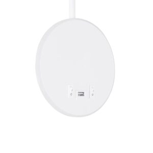 GLOBOSTAR® GOOSE 61693 Μοντέρνο Φωτιστικό Τοίχου – Απλίκα Ξενοδοχείου Reading Light με Φορτιστή USB 3A LED 6W 600lm 36° & 360° AC 220-240V IP20 Θερμό Λευκό 2700K – CREE XPE & Lumileds SMD Chip – Λευκό Ματ – Μ15.5 x Π15 x Υ30.5cm – 3 Χρόνια Εγγύηση