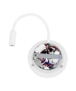 GLOBOSTAR® GOOSE 61693 Μοντέρνο Φωτιστικό Τοίχου – Απλίκα Ξενοδοχείου Reading Light με Φορτιστή USB 3A LED 6W 600lm 36° & 360° AC 220-240V IP20 Θερμό Λευκό 2700K – CREE XPE & Lumileds SMD Chip – Λευκό Ματ – Μ15.5 x Π15 x Υ30.5cm – 3 Χρόνια Εγγύηση