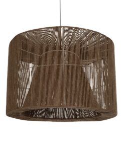 GLOBOSTAR® ZYLINDER 205-0023 Boho Κρεμαστό Φωτιστικό Οροφής με Ντουί 1 x E27 AC 220-240V IP20 – Καφέ – M80 x Π80 x Υ51cm