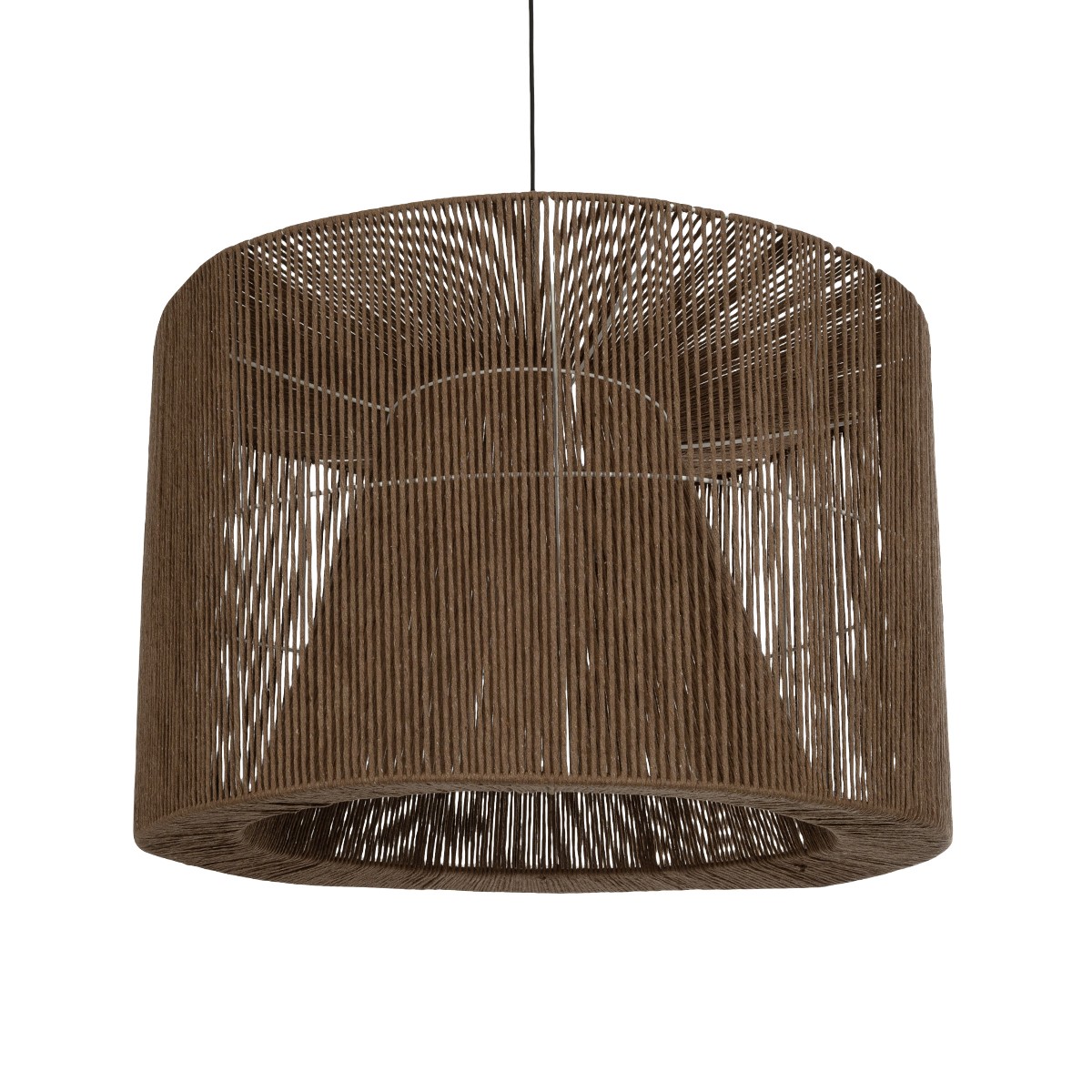 GLOBOSTAR® ZYLINDER 205-0023 Boho Κρεμαστό Φωτιστικό Οροφής με Ντουί 1 x E27 AC 220-240V IP20 – Καφέ – M80 x Π80 x Υ51cm