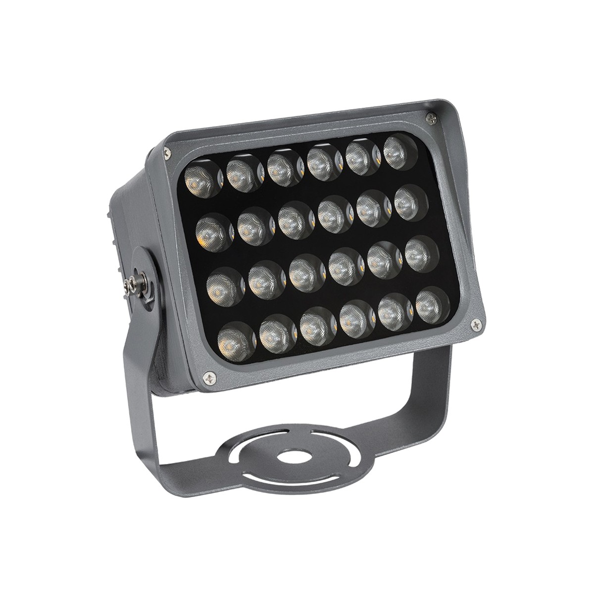 GLOBOSTAR® FLOODXENA 90128 Προβολέας Σποτ Wall Washer LED 24W 2640lm 10° AC 220-240V Αδιάβροχο IP65 Θερμό Λευκό 2700K – Bridgelux SMD Chip – Γκρι Ανθρακί – Μ18 x Π13.5 x Υ18cm – 3 Χρόνια Εγγύηση