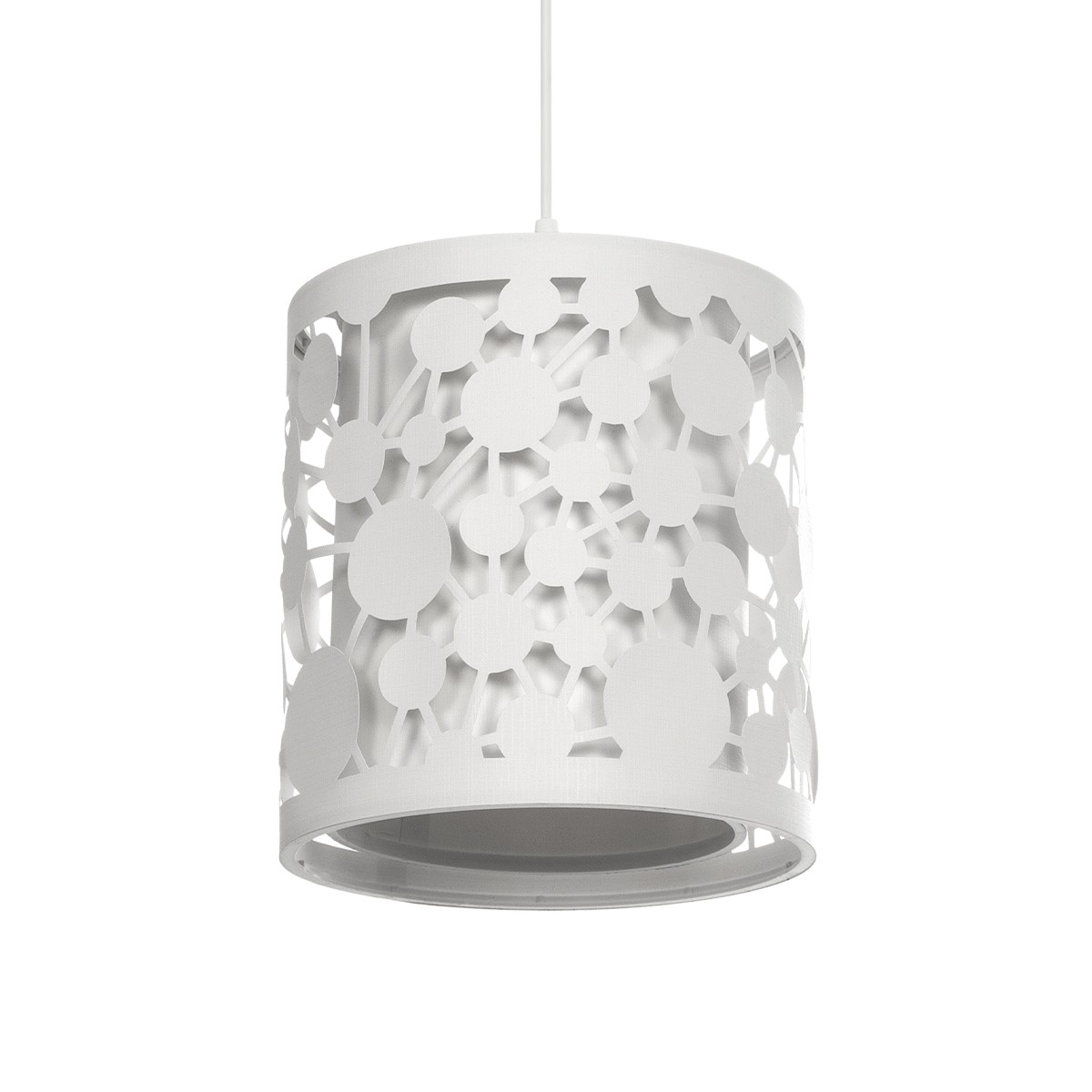 GLOBOSTAR® PETAL 203-0065 Μοντέρνο Κρεμαστό Φωτιστικό Οροφής με Ντουί 1 x E27 AC 220-240V IP20 – Λευκό – Μ23 x Π23 x Υ30cm