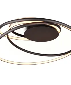 Trio Lighting NALA - 644310132 Φωτιστικό Οροφής LED 57W 6800lm Step Dimmable CCT Μαύρο Ματ