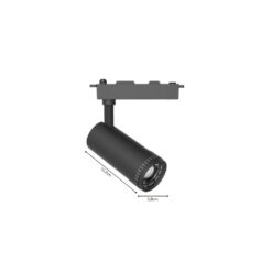 InLight Σποτ μονοφασικής ράγας LED 20W 3CCT με επιλογή εναλλαγής μοιρών σε λευκή απόχρωση D:5.8cmX15,2cm (Τ1-06300-White)