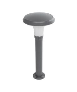 GLOBOSTAR® WHISPER 90548 Φωτιστικό Κολωνάκι Κήπου με Ντουί 1 x E27 AC 220-240V Αδιάβροχο IP65 – Γκρι Ανθρακί – Μ27 x Π27 x Υ79cm