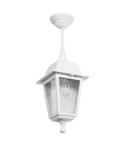 GLOBOSTAR® SOLME 203-0219 Vintage Φωτιστικό Οροφής με Ντουί 1 x E27 AC 220-240V IP44 – Λευκό – Μ15 x Π15 x Υ27cm