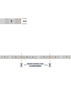 GLOBOSTAR® LUMAR 70326 Ταινία LED 14.4W/m 936lm/m 120° DC 24V Αδιάβροχη IP65 60 x SMD5050 Chip/m Μπλε Dimmable – Sanan SMD Chip – Μ500 x Π1 x Υ0.2cm – Ρολό 5 Μέτρων – 5 Χρόνια Εγγύηση