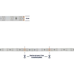 GLOBOSTAR® LUMAR 70326 Ταινία LED 14.4W/m 936lm/m 120° DC 24V Αδιάβροχη IP65 60 x SMD5050 Chip/m Μπλε Dimmable – Sanan SMD Chip – Μ500 x Π1 x Υ0.2cm – Ρολό 5 Μέτρων – 5 Χρόνια Εγγύηση