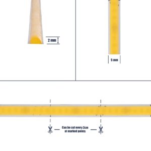 GLOBOSTAR® BEE 70356 Ταινία LED 9W/m 900lm/m 120° DC 24V IP20 384 x COB Chip/m Φυσικό Λευκό 4500K Dimmable – Sanan COB Chip – Μ500 x Π0.5 x Υ0.2cm – Ρολό 5 Μέτρων – 5 Χρόνια Εγγύηση