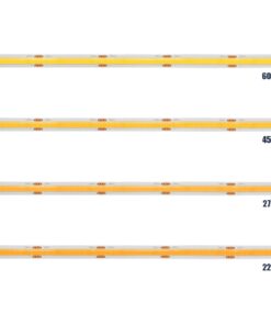 GLOBOSTAR® BEE 70362 Ταινία LED 8W/m 640lm/m 120° DC 24V IP20 320 x COB Chip/m Ultra Θερμό Λευκό 2200K Dimmable – Sanan COB Chip – Μ500 x Π0.8 x Υ0.2cm – Ρολό 5 Μέτρων – 5 Χρόνια Εγγύηση