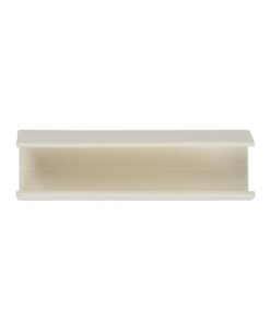 GloboStar® 70629 Πλαστική Βάση Στήριξης για Neon Flex 120° – Μπεζ -Μ4.8 x Π1.4 x Υ1.3cm